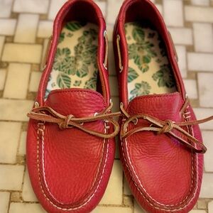 Sebago Women’s Red Leather Loafers